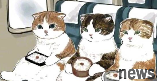 When people turn into cats, squeezing in the subway becomes cute